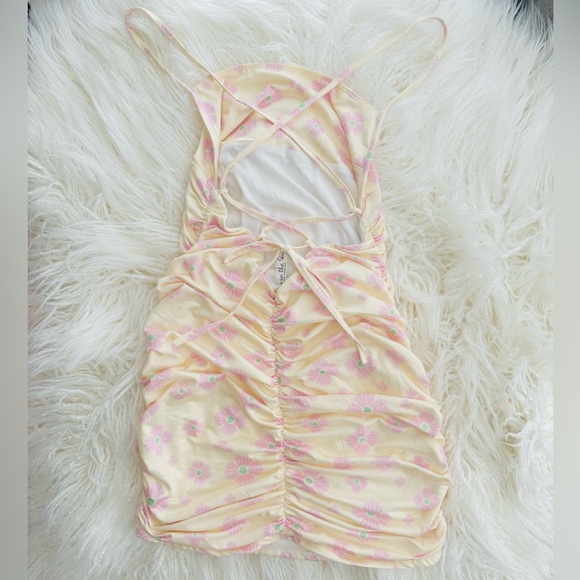 Lucy In The Sky Floral Ruched Mini Dress - Picture 4 of 6